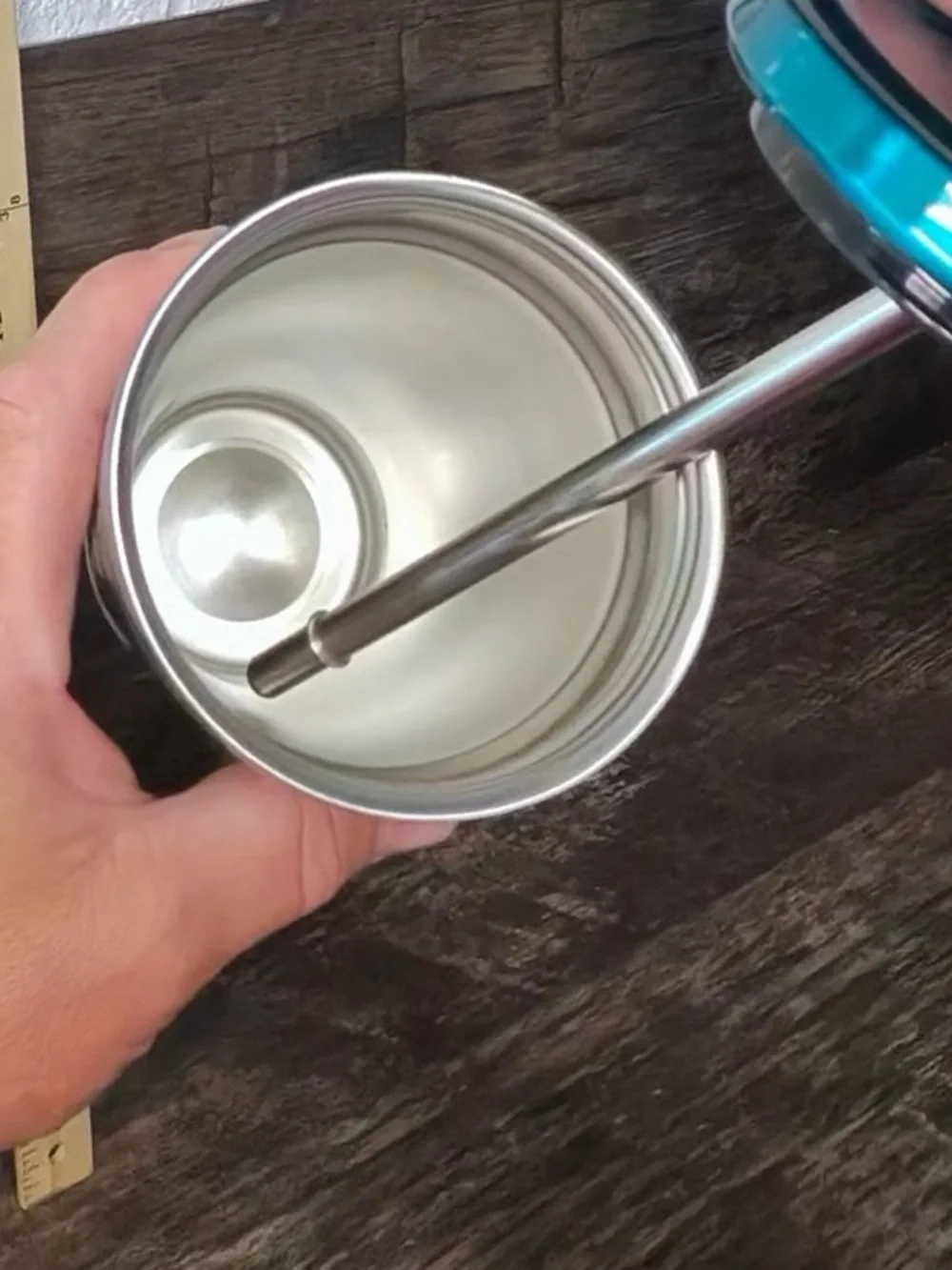 Starbucks Teal Metallic Tumbler with Straw